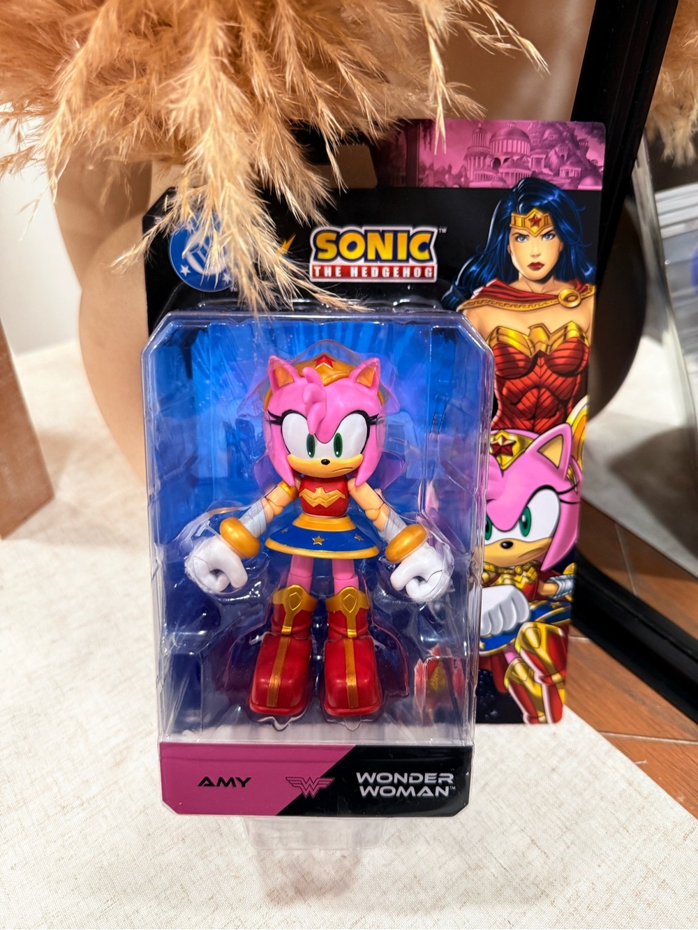 Sonic the Hedgehog Amy Rose Wonder Woman Action Figure - Pink